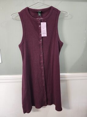 wild fable Sleeveless Button-Front Mini Dress - Plum